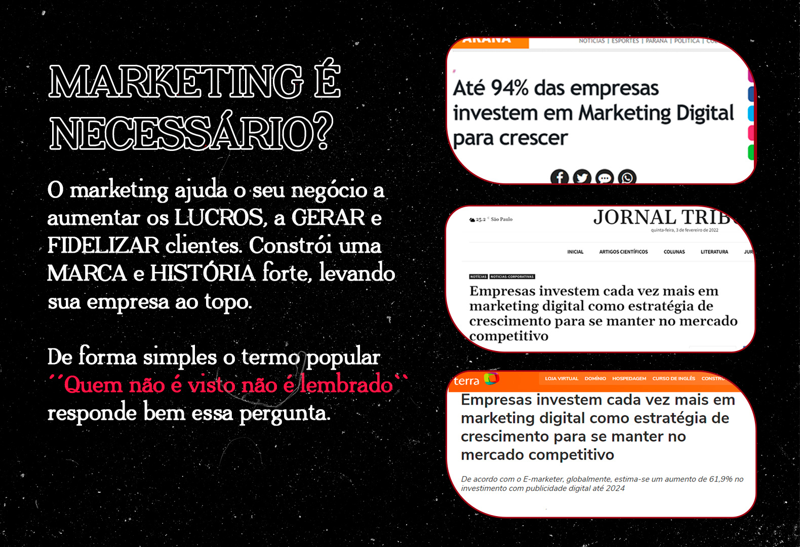 NECESSIDADE E MERCADO